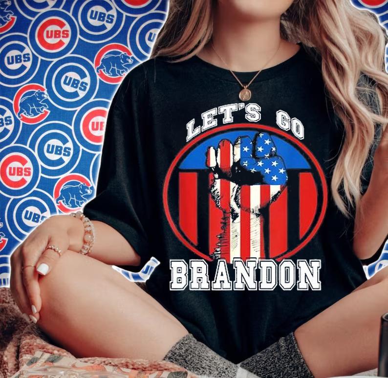 Let's Go Brandon Fist US Flag FJB T-Shirt t-shirt woman shirt