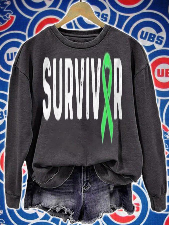 Mental Health Awareness Products Green Ribbon Survivor Shirt t-shirt sweatshirt