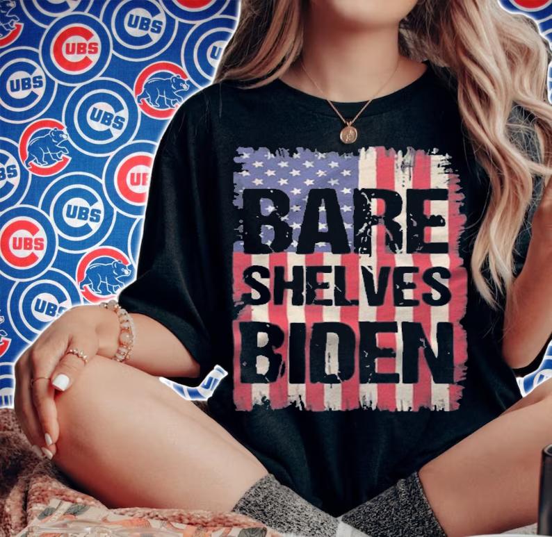 Official bare Shelves Biden USA Flag Retro Vintage T-Shirt t-shirt