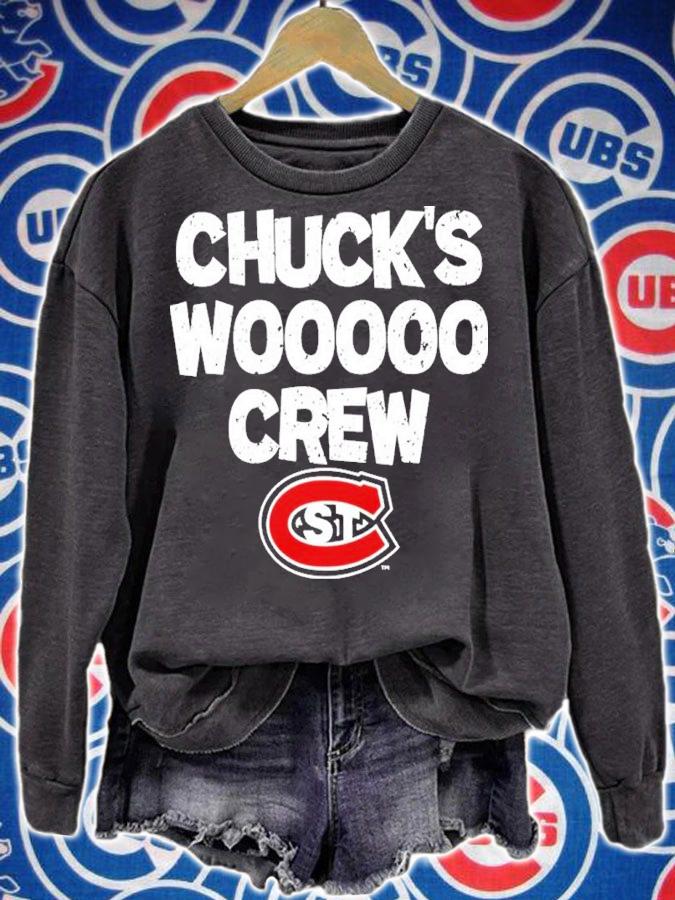 St. Cloud State Huskies Chuck's Wooooo Crew Shirt t-shirt sweatshirt