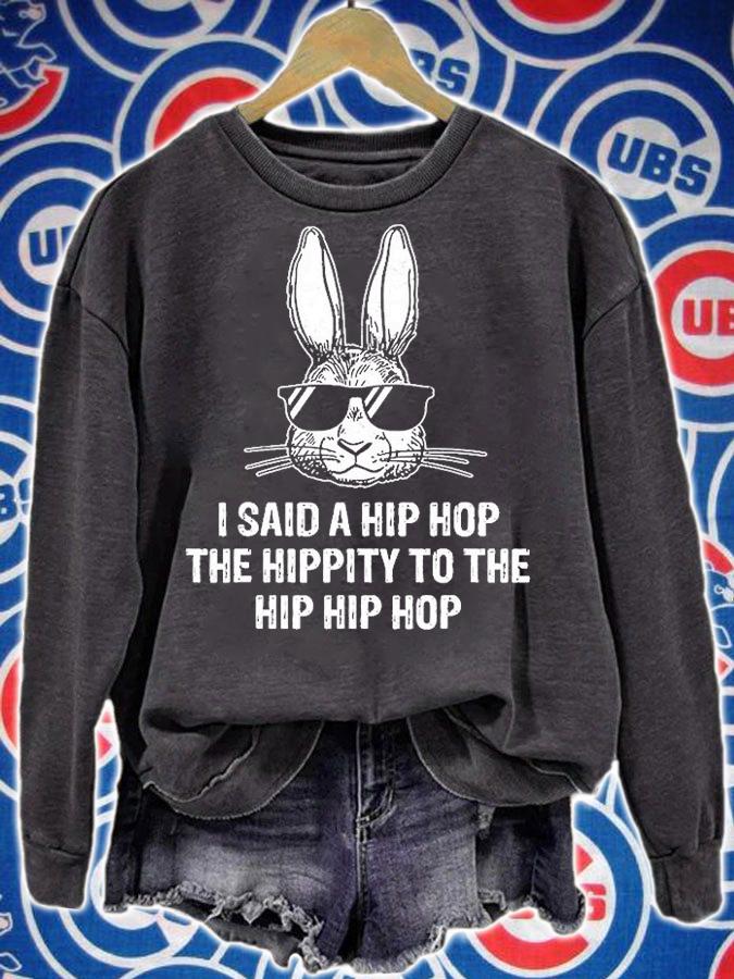 Sunglass Bunny Hip Hop Hippity Cool Bunny Face Easter T-Shirt t-shirt sweatshirt