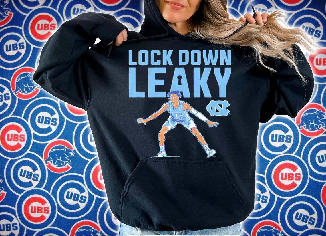 UNC Basketball Lock Down Leaky Black Shirt t-shirt