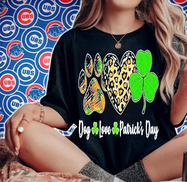 Dog Love Patricks Day 2022 T-Shirt t-shirt woman shirt