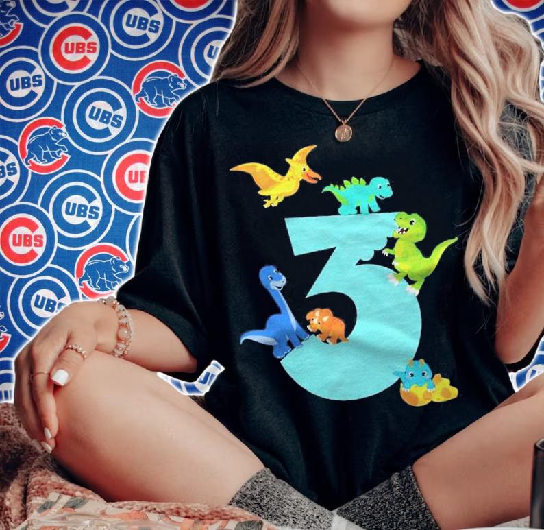 Kids 3 Years Old Dinosaur Toy Dino 3Rd Birthday Boy Shirt t-shirt woman shirt