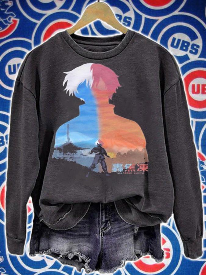 My Hero Academia Todoroki Shoto character's shadow T-shirt t-shirt sweatshirt