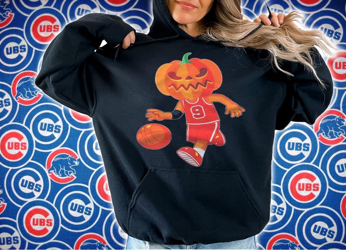 Halloween Basketball Player Pumpkin Head Scary Gift T-shirt hoodie