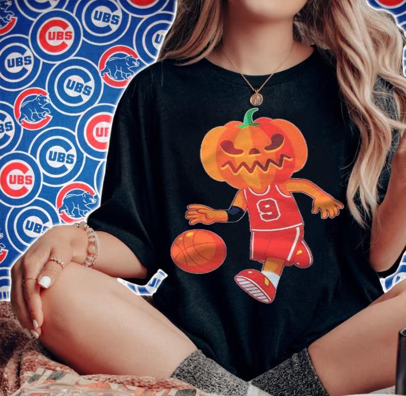 Halloween Basketball Player Pumpkin Head Scary Gift T-shirt woman shirt