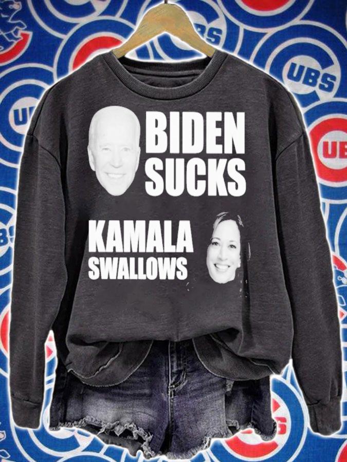 Official Biden Sucks Kamala Swallows Shirt sweatshirt