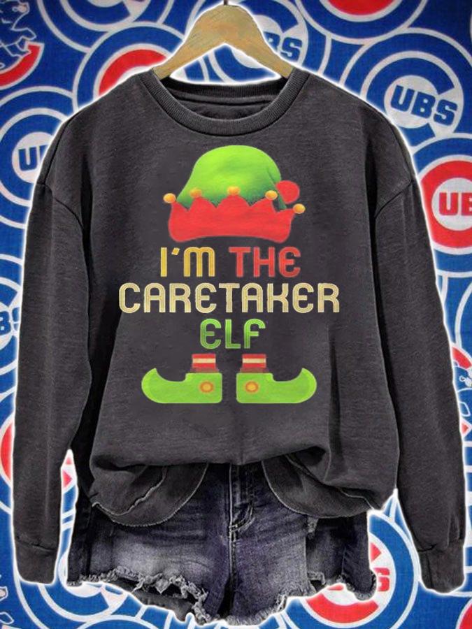 Caretaker Elf Christmas Matching Family Pajama Christmas Shirt