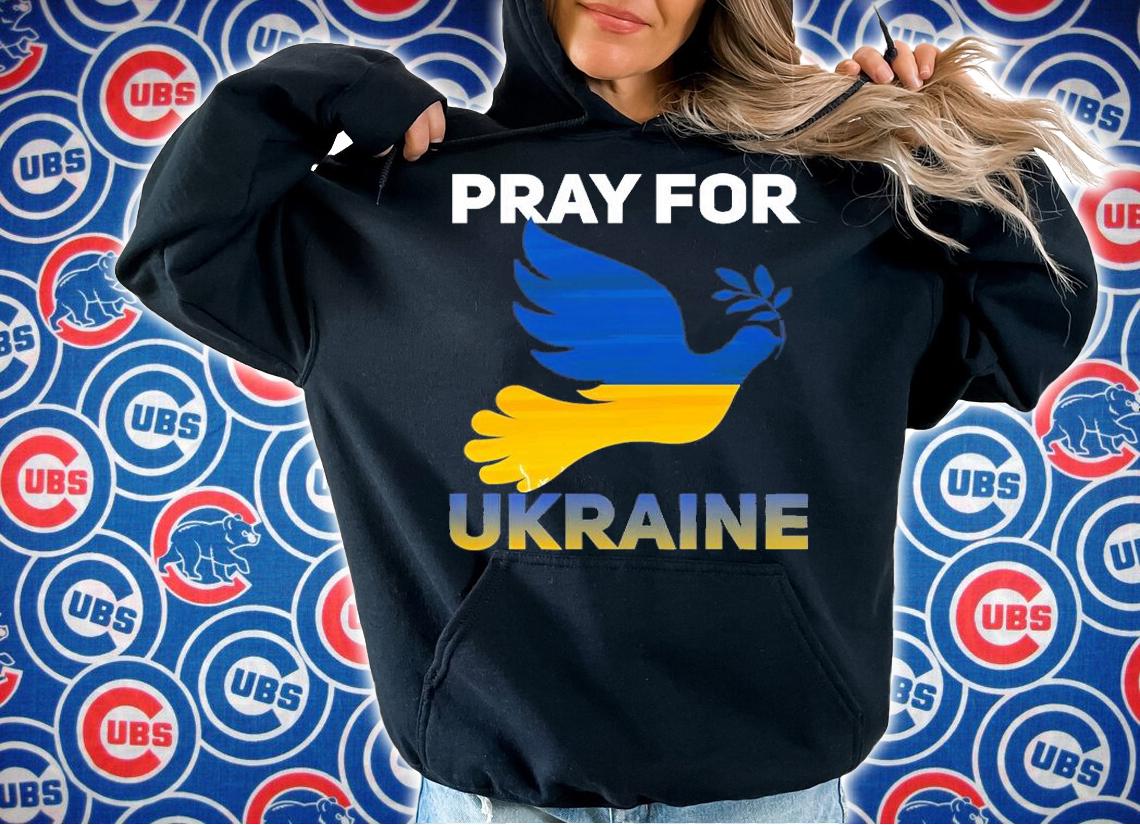Pray For Ukraine Ukrainian Trident Coat of Arms T-Shirt hoodie