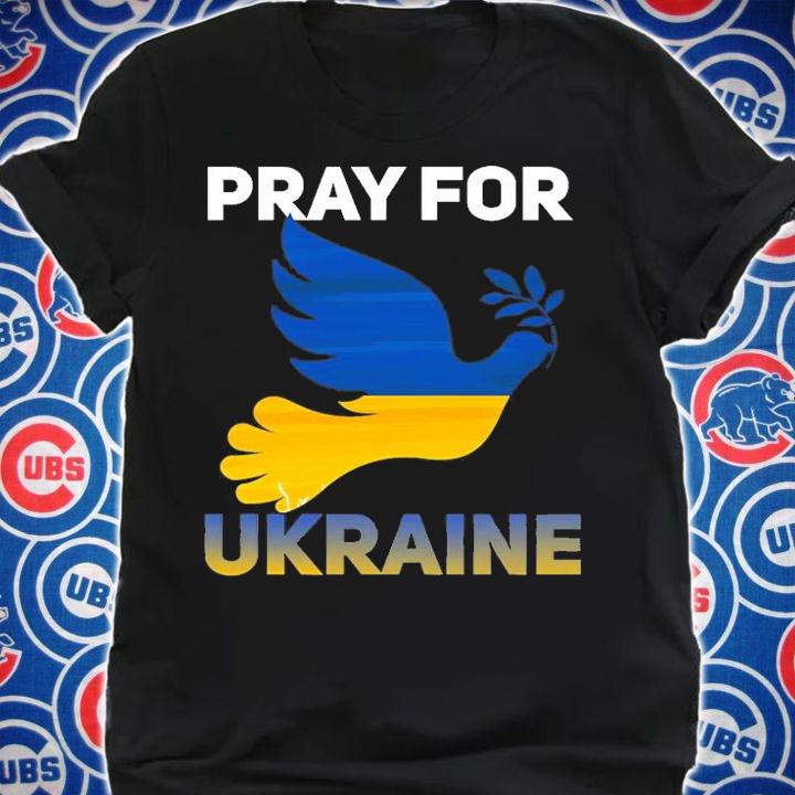 Pray For Ukraine Ukrainian Trident Coat of Arms T-Shirt shirt