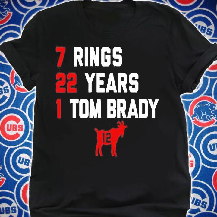 Tampa Bay Buccaneers Tom Brady 7 Rings 22 Years T-Shirt shirt