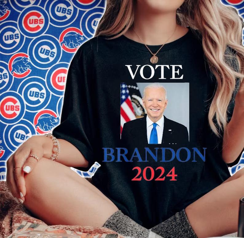 Vote Brandon 2024 Biden T-Shirt woman shirt