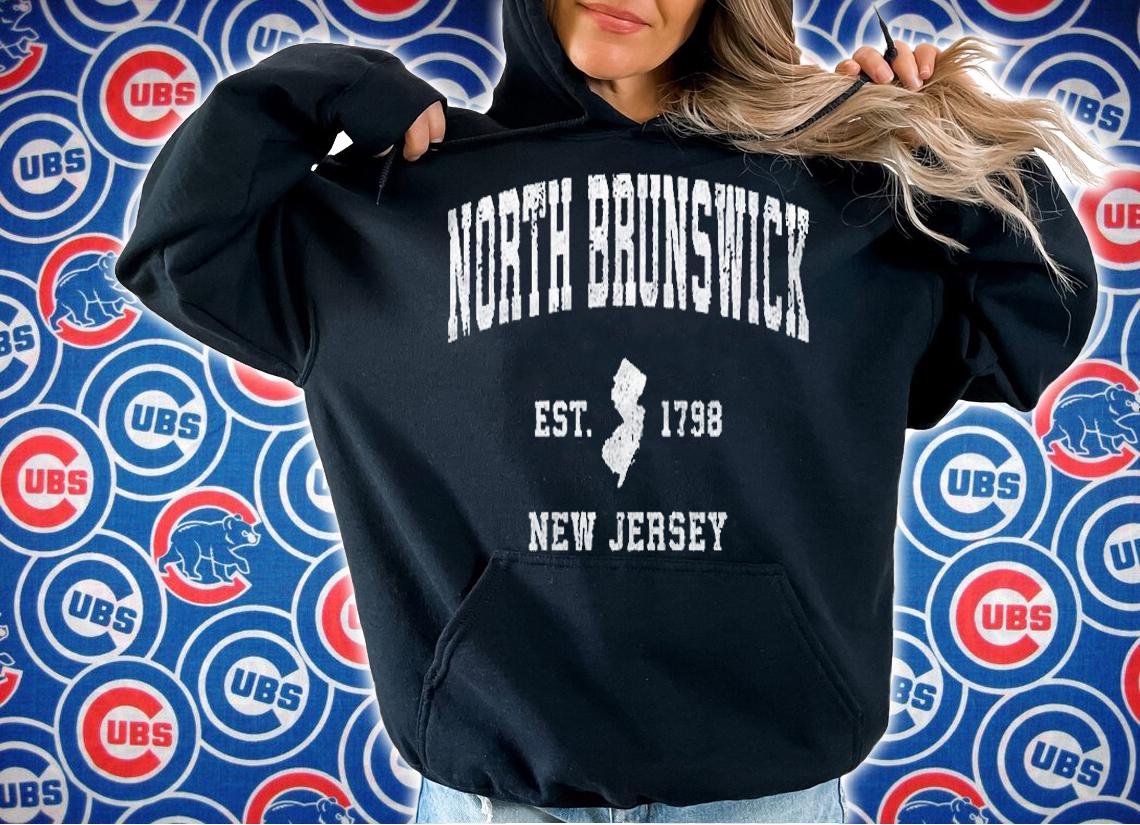 North Brunswick New Jersey Nj Vintage Athletic Sports Design Shirt hoodie