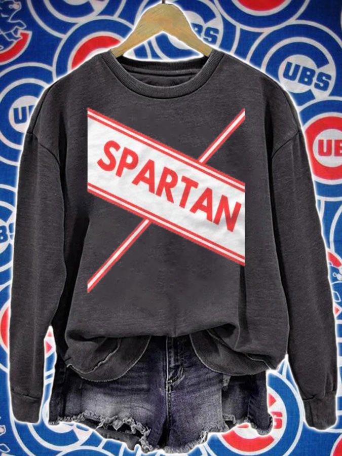 Spartan Cheerleader Easy Halloween Costume Design Pullover Shirt