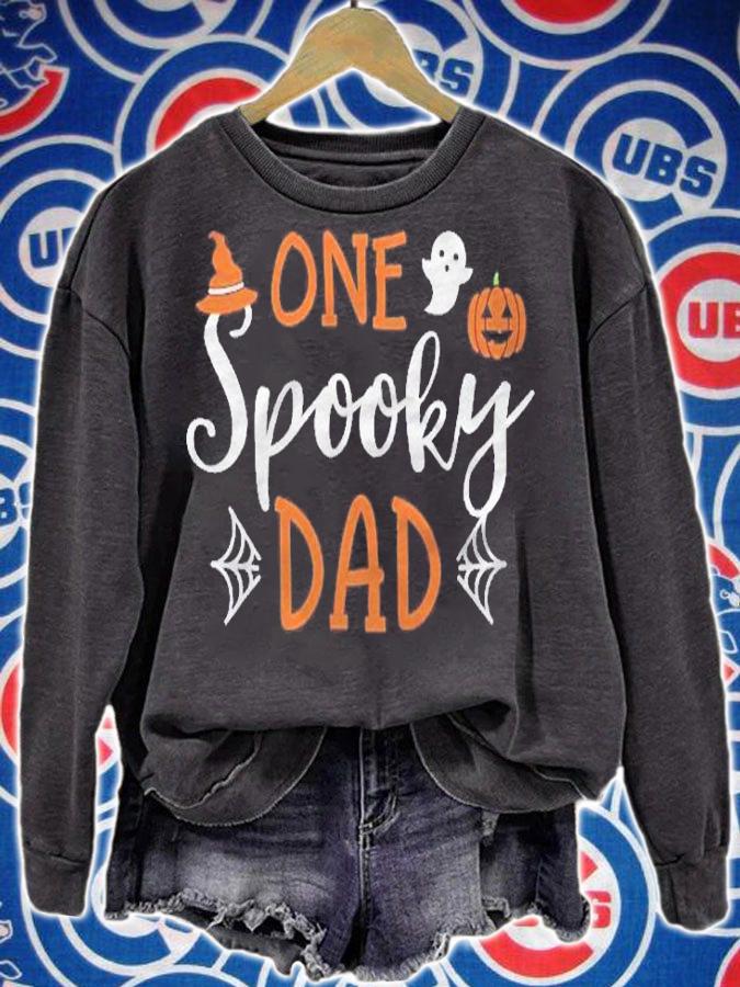 Funny Cute Matching Halloween Family Shirts One Spooky Dad Shirt sweatshirt