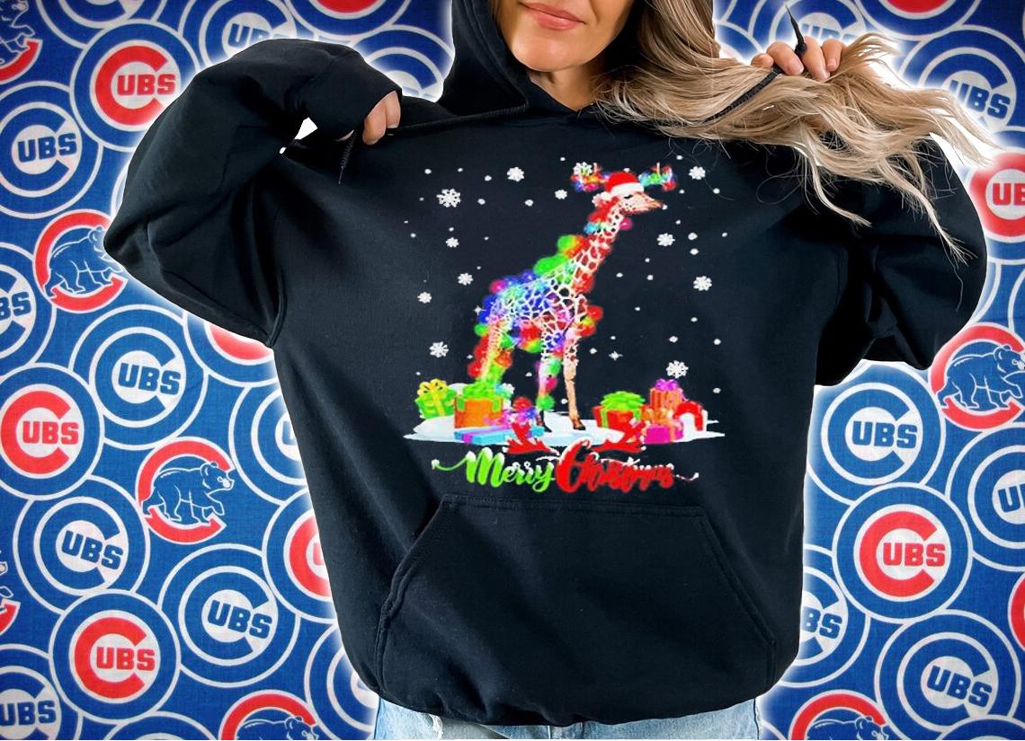 Giraffe Animal Merry Christmas Party Family Matching Shirt