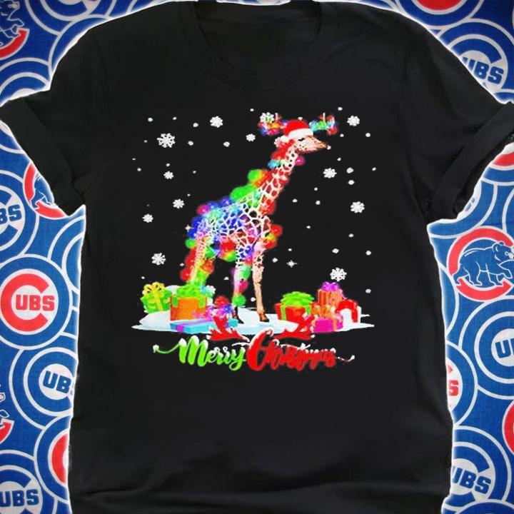 Giraffe Animal Merry Christmas Party Family Matching Shirt