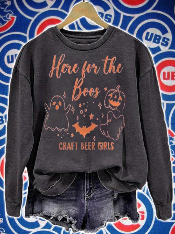 Here For The Boos Craft Beer Girls Shirt sweatshirt