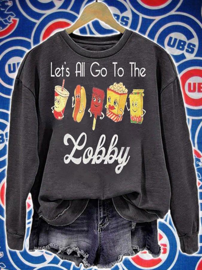 Lets All Go To The Lobby Retro Movie Theatre shirt