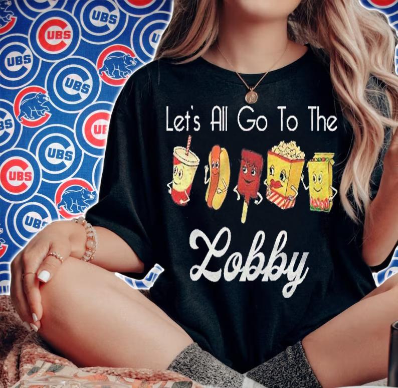 Lets All Go To The Lobby Retro Movie Theatre shirt
