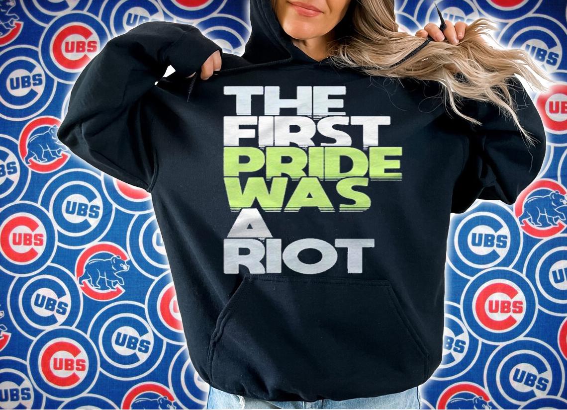 The First Pride Was A Riot Agender Flag Lgbtqia Themed Print Shirt hoodie