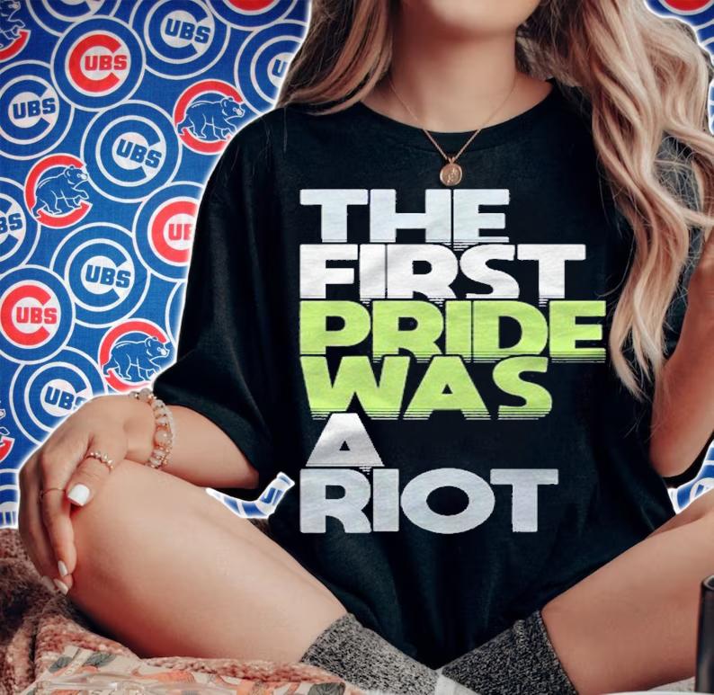 The First Pride Was A Riot Agender Flag Lgbtqia Themed Print Shirt woman shirt