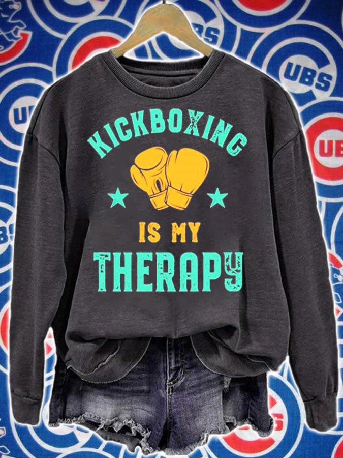 Kickboxing Is My Therapy Sarcastic T-Shirt sweatshirt
