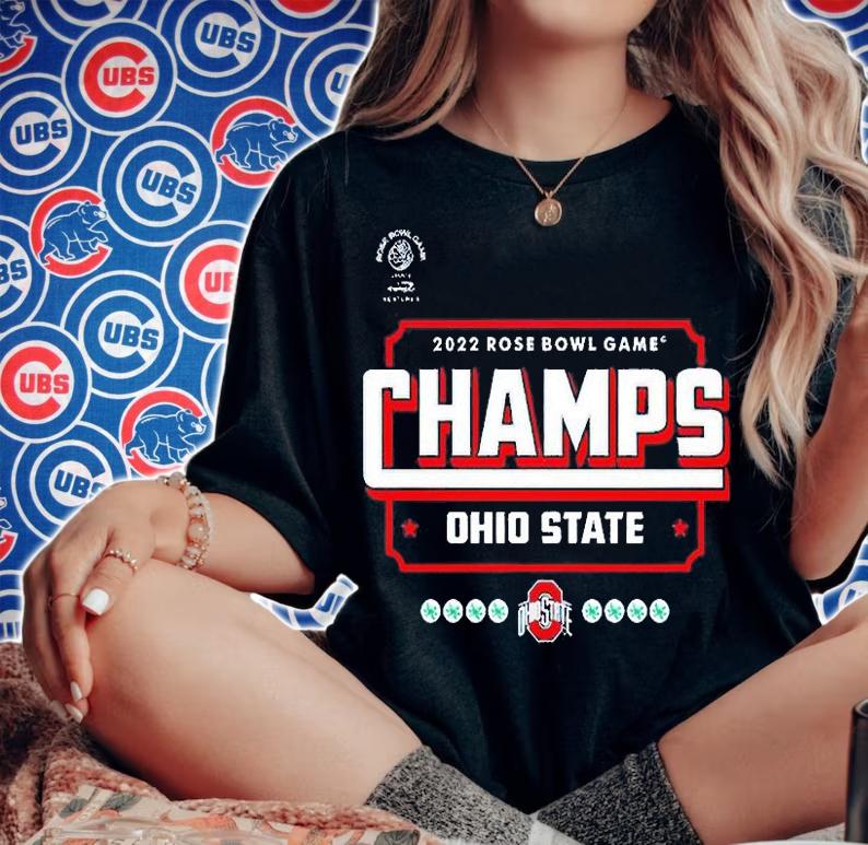 Ohio State Buckeyes 2022 Rose Bowl Game Champions T-shirt