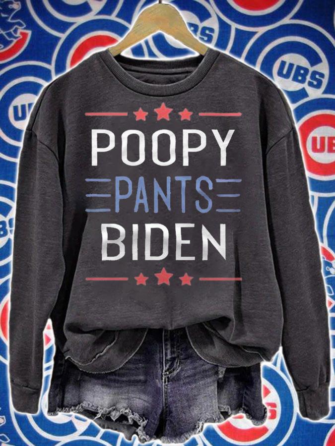Poopy Pants Biden Funny 46 Accident Anti Biden T-Shirt sweatshirt