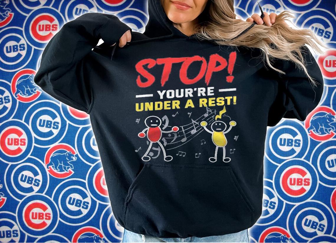 Stop Youre Under A Rest Musician Funny Music Pun T-shirt