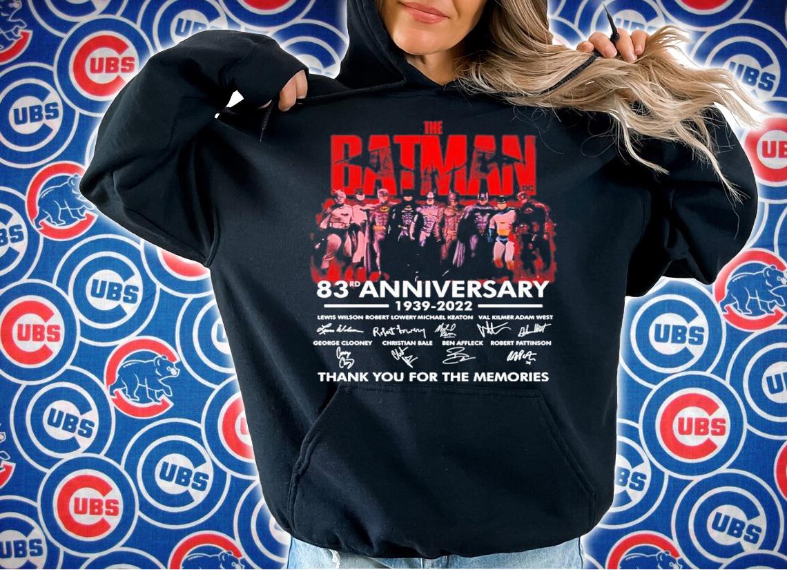 The Batman 83rd Anniversary 1939 2022 Thank You For The Memories Signature t-shirt hoodie
