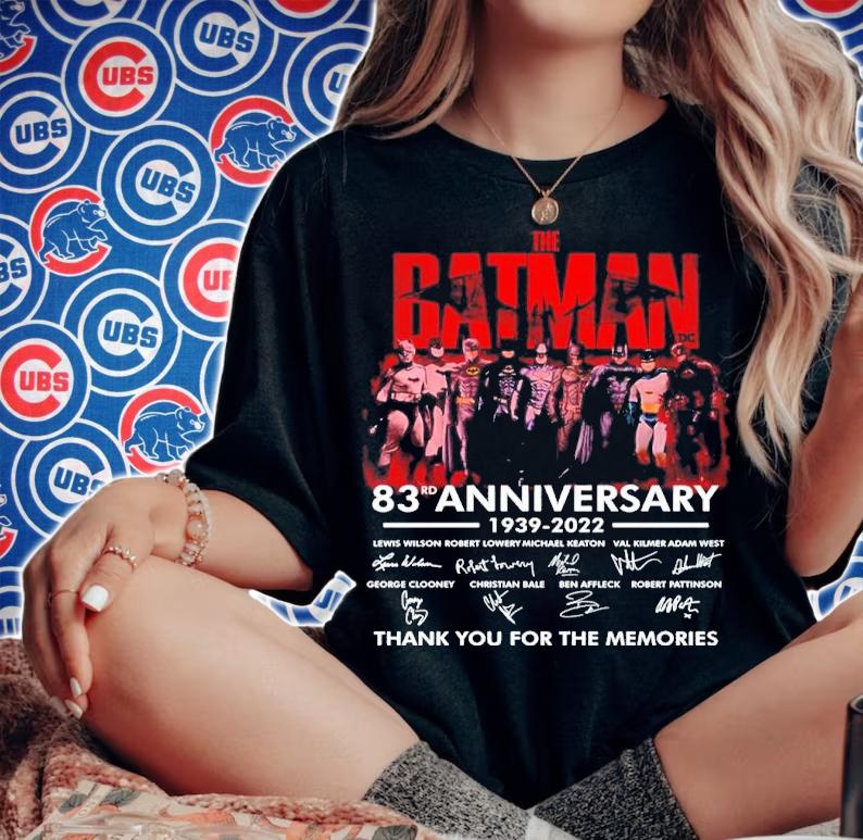 The Batman 83rd Anniversary 1939 2022 Thank You For The Memories Signature t-shirt woman shirt