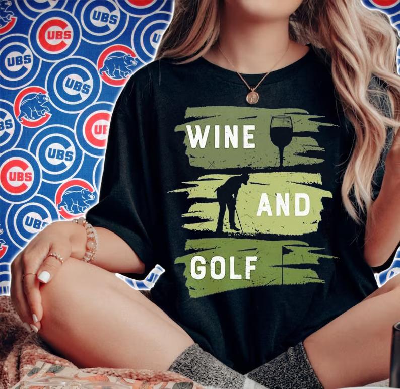 Wine And Golf T-Shirt woman shirt