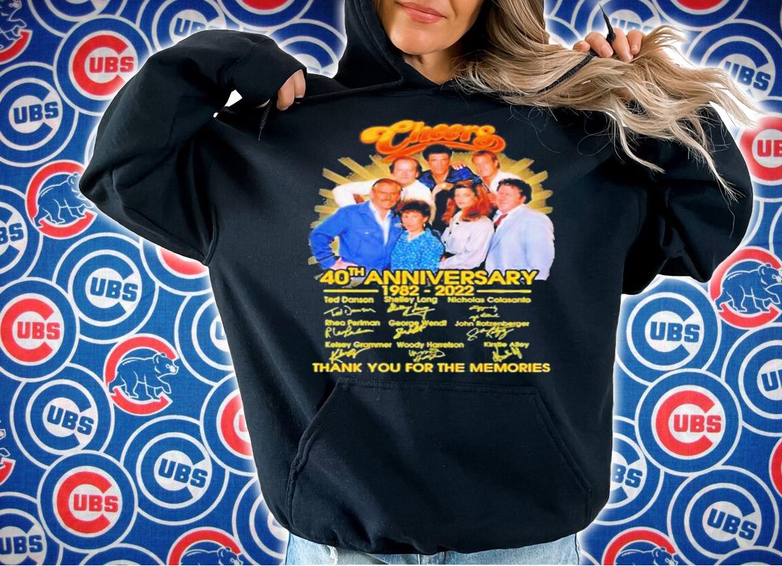 Cheers 40th anniversary 1982 2022 thank you for the memories signatures shirt hoodie