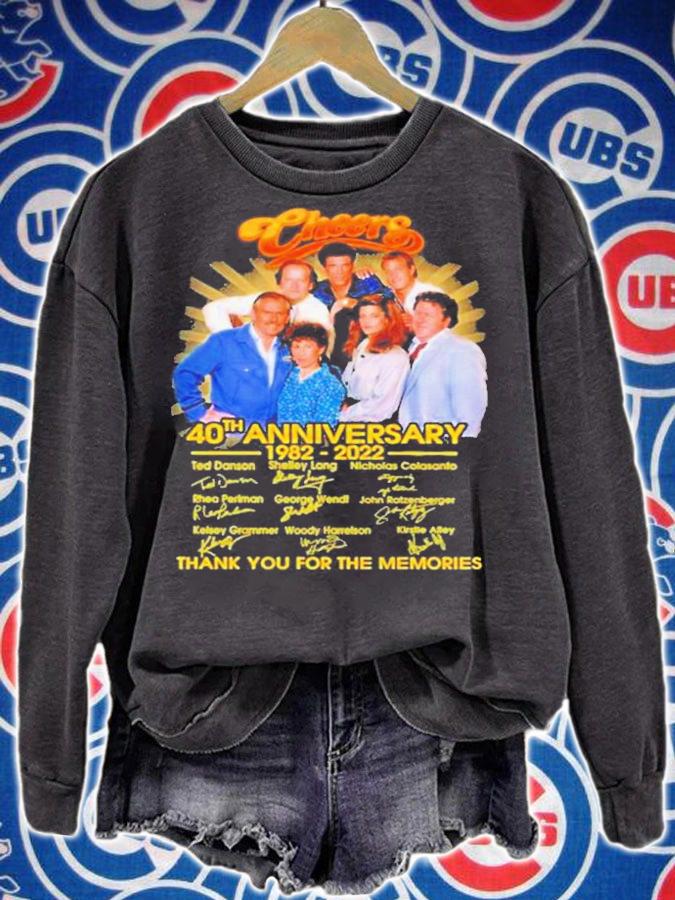 Cheers 40th anniversary 1982 2022 thank you for the memories signatures shirt sweatshirt
