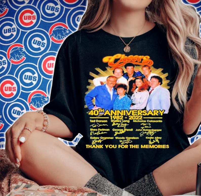Cheers 40th anniversary 1982 2022 thank you for the memories signatures shirt woman shirt