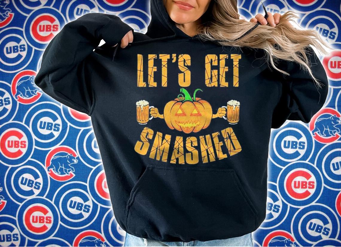 Lets Get Smashed Funny Pumpkin Halloween Apparel Item Shirt hoodie
