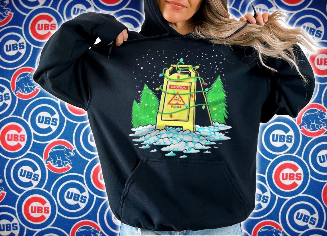 Piso4 Wet Floor Holiday Caution light Christmas T-shirt hoodie