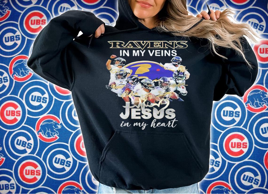Ravens In My Veins Jesus In My Heart Shirt