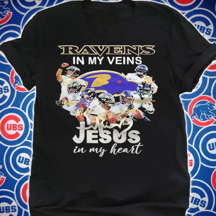Ravens In My Veins Jesus In My Heart Shirt