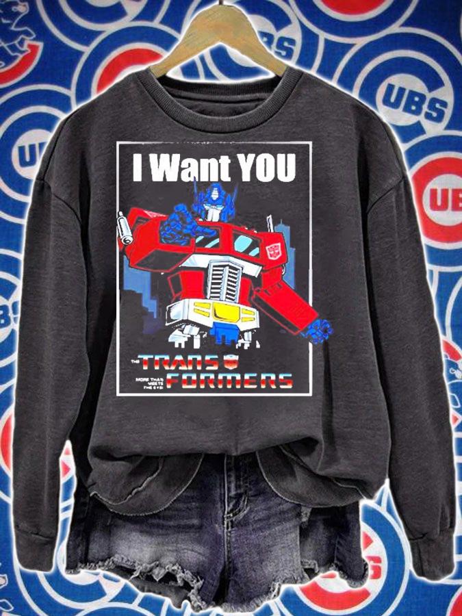 Transformers Optimus Prime I Want You T-Shirt sweatshirt