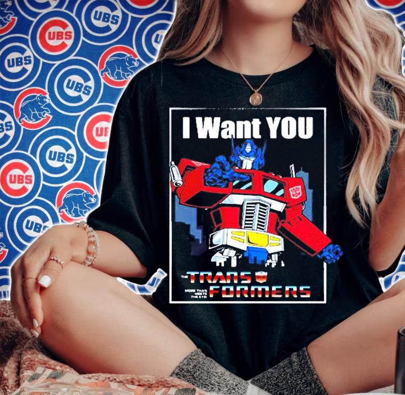 Transformers Optimus Prime I Want You T-Shirt woman shirt