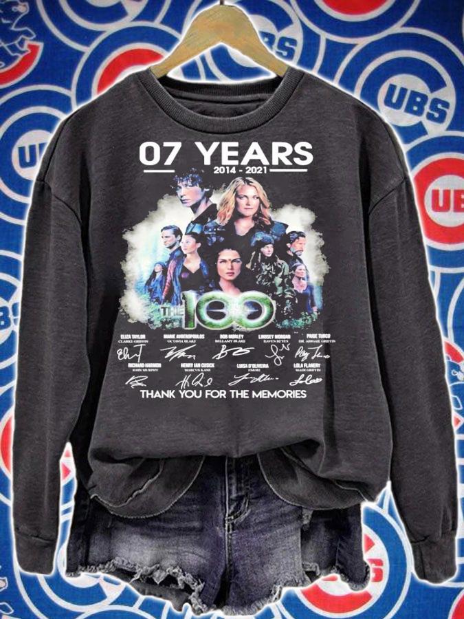 07 years 2014 2021 The 100 thank you for the memories t-shirt sweatshirt
