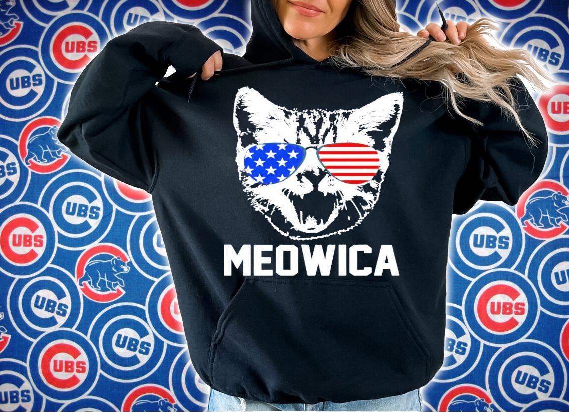 4th of July meowica t-shirt hoodie