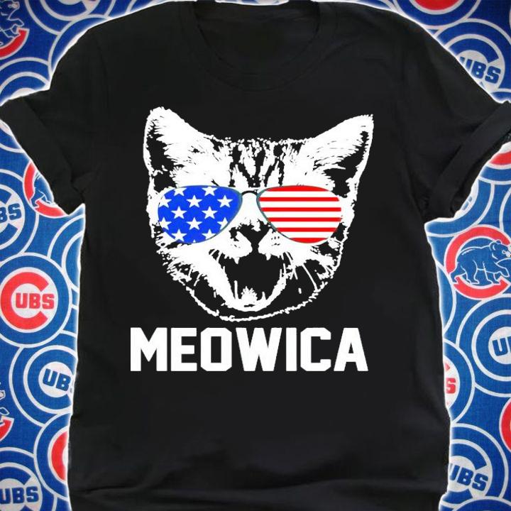 4th of July meowica t-shirt shirt