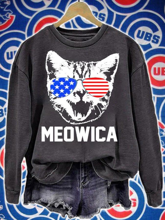 4th of July meowica t-shirt sweatshirt