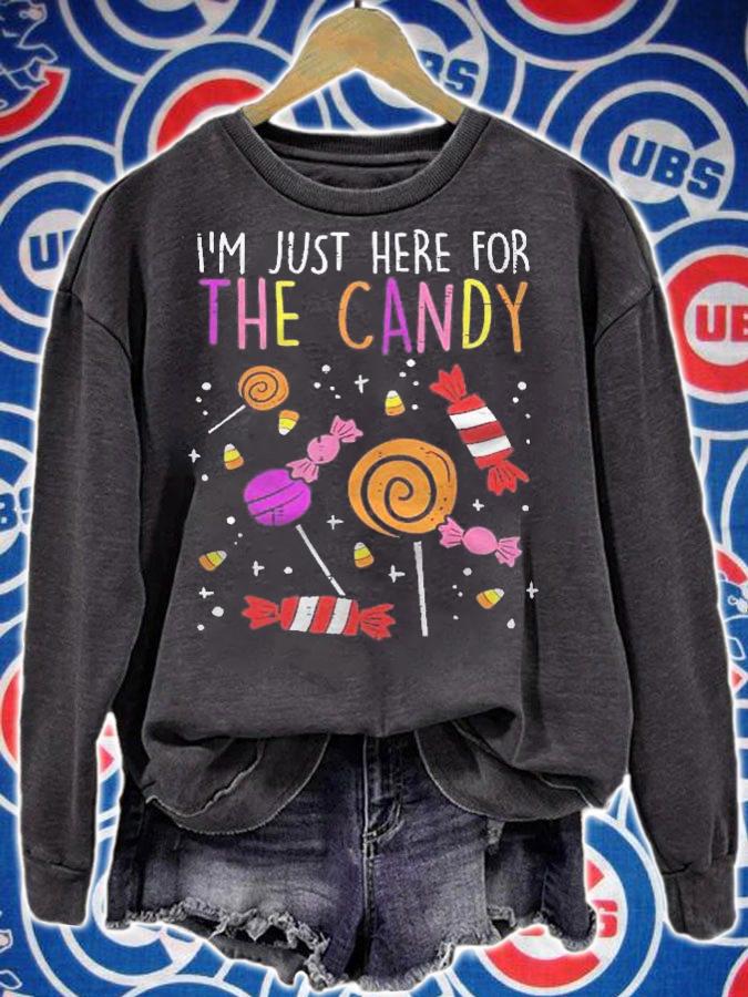 Here For The Candy Trick Treat Halloween Shirt sweatshirt