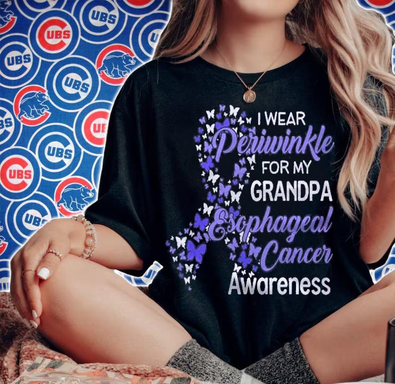 I Wear Periwinkle For My Grandpa Esophageal Cancer Awareness shirt