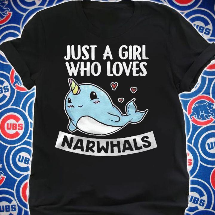 Just A Girl Who Loves Narwhals Cute Unicorn Narwhal Costume shirt